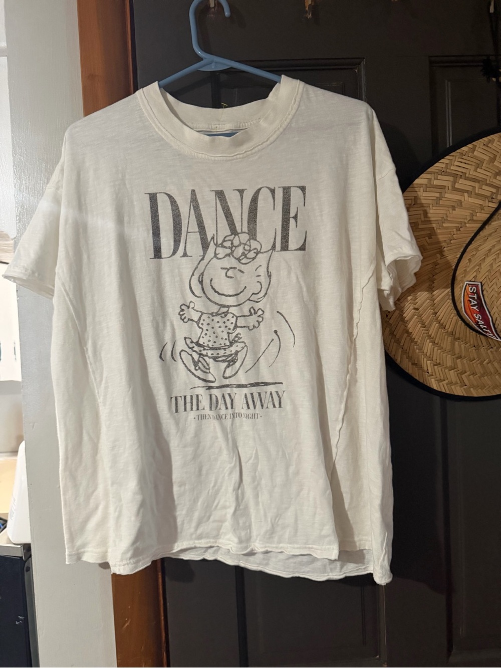 Vintage-Style White 'Dance the Day Away' Graphic Men’s T-Shirt